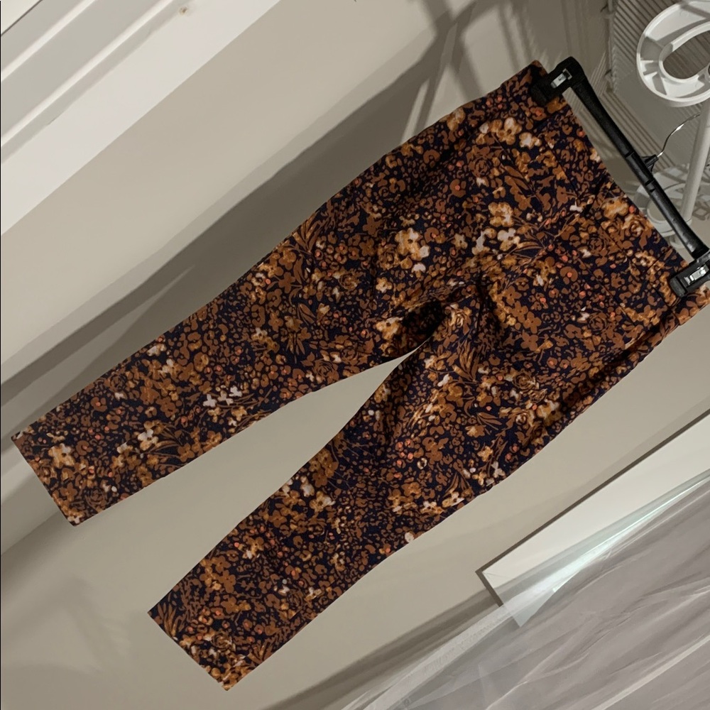 Anthropologie Navy and Orange Slim Pants - Picture 4 of 4